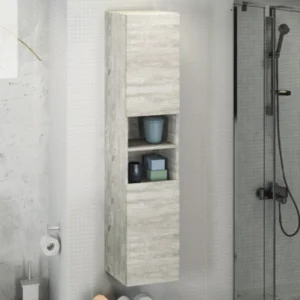 Пенал подвесной Comforty Верона-35 дуб белый