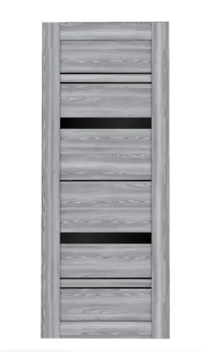 Полотно дверное Х32 ривьера грей черное стекло  800