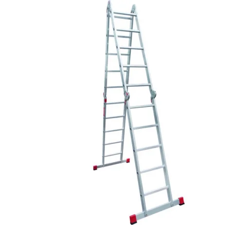 Лестница-трансформер 5 ступеней 4 секции ширина 400мм алюминиевая Новая Высота NV 3320 3320405  1