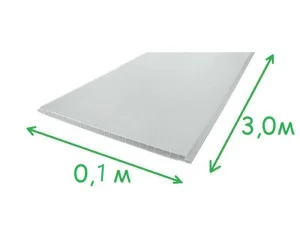 Панель ПВХ Вагонка белая 3,0*0,1 STELLA Standart *1/26