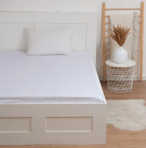 Простыня Этель Hotel 200х215± 3см 100% белый хлопок страйп-сатин 3х3 125г/м2 7729712