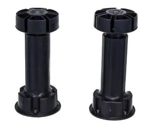 Ножка цокольная Н100мм (90-125)мм 2 штуки с клипсой пластик черная 129970 Tech-Krep  1