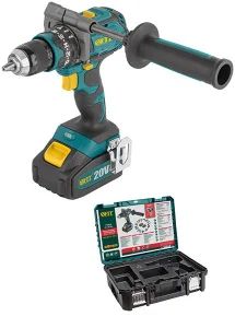 Дрель-шуруповерт акккум. Fit CD-S20LiBHC 20В, 0-500/2000 об/мин, 100 Нм, Li-Ion 4,0 Ач, 2 ч., бесщет