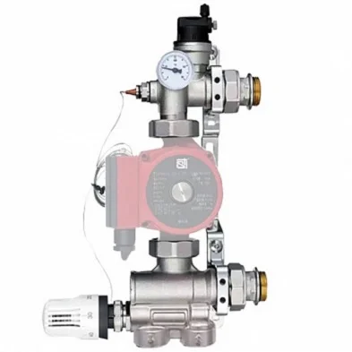 Узел насосно-смесительный Е008-3, с термоголовкой 210мм 130мм, G 1 1 2 , без насоса  1
