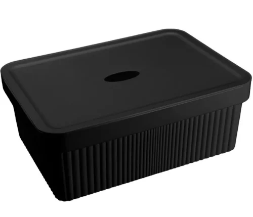 Контейнер  Velvet  380х270х144мм 13л с крышкой черный 434249613  1