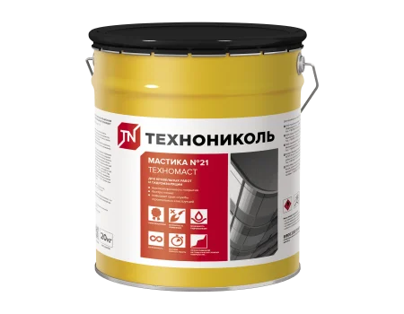 Мастика кровельная ТЕХНОНИКОЛЬ №21 (Техномаст), ведро 20 кг Мастика кровельная ТЕХНОНИКОЛЬ №21 (Техномаст), ведро 20 кг
