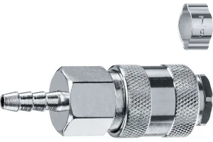 Набор ЗУБР Профессионал штуцер  елочка , 6 мм - рапид муфта, переходник с обжимным хомутом 64917-06