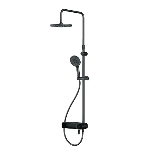 Душевой набор с верх. троп. душем 1 реж. и руч. душем 3 реж.  X-Joy  черный F0785A722 (Am.Pm)  1 12