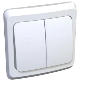 Выключатель 2-кл СП  Этюд  10А с подсвет. бел. BC10-006B (SchE)  20