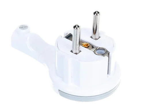 Вилка-невидимка электрич. с зазем бел. 16А 250В 5566874 (UNIVersal)  20 100