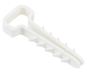 Дюбель-хомут 5-10мм прямоугольный белый (упак 100шт) 07-4610 Rexant