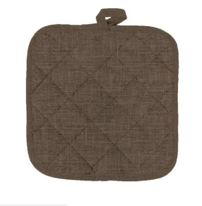 Прихватка рогожка 18х18 Vse DOMA рис 60008-10 Кофе