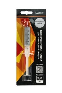 Паста колеровочная для эпоксидной затирки 005 Серебристо-серый Диамант 2,5 кг шприц 10 мл  1