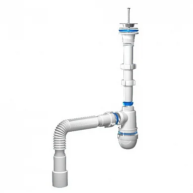 Сифон бутылочный 1 1 4 х40 с гофрой 40х40х50 С1015 S1015 (Aquant)  35