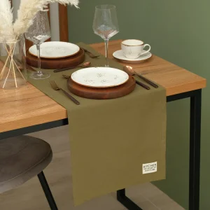 Дорожка на стол Этель Kitchen 40х150см зеленый 100%хл саржа 220 г/м2 7866033