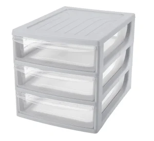 Органайзер, Формат А4, 3 Ящика, 260Х368Х265 Мм (Светло-Серый)