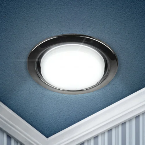 Светильник встраиваемый GX53 13Вт черный металл KL35 BK  1 (к) Б0048945 (Эра)  1 80
