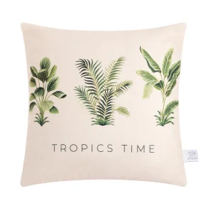 Наволочка декоративная "Этель" Tropics time 40х40см 100 п/э велюр 7515484