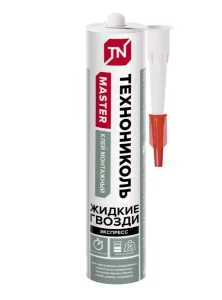 Клей монтажный (жидкие гвозди) ТЕХНОНИКОЛЬ MASTER акриловый Экспресс Декор, белый 280мл 101032 *1