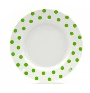 Тарелка мелкая ДФЗ 175мм ф.идиллия Горошек зеленый