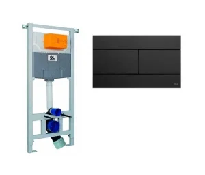 Инсталляция OLI 120 ECO mechanic с кнопкой Slim черная Matte, пластик 879236mSL03