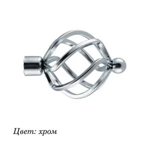 Наконечник Булава (2шт)  Хром 63916  1 1