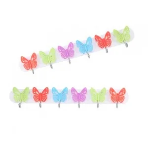 Планка с 6-ю крючками YIWU WEISINA LTD Бабочки HYW0857 Планка с 6-ю крючками YIWU WEISINA LTD Бабочки HYW0857