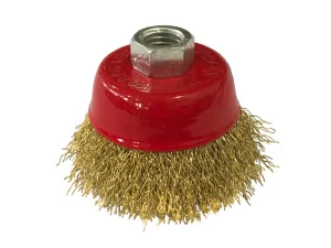 Щетка чашечная волнистая латунь посадочная гайка М14 d-125мм РемоКолор 45-1-007  1 30
