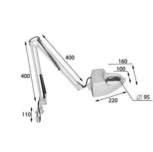 Настольная лампа с увеличительным стеклом KD-350 белый Camelion