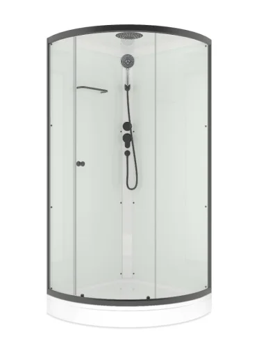 Душевая кабина  Simple  99 V1.2 900х900х2180мм с крышей, прозрачное стекло DS01Sm99LWCl00.Gt-V1.2-Bl