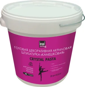 Штукатурка Crystal Pasta камешковая зерно 1-1,5мм 25кг  1 12  63410 Bergauf