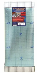 Подложка к ламинату гармошка 3мм оранжевая с пароизоляцией, оверлапом и скотчем (10м2) Солид