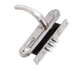 Замок цилиндровый в комплекте с ручкой PUNTO LOCKSET15.CRONA.4061-3 (KIT P15 4061 3 CRONA) SN мат.ни