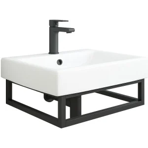 Консоль с раковиной SANFLOR Тайлер-50 с раковиной Нео-50 С08363 черный муар