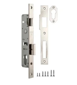 Корпус узкопрофильного замка с защелкой FUARO PROF153-20 85 (153-20 85) CP хром  2