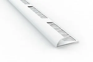 Профиль внешний ПВХ для кафеля 10х2500мм белый 01 Ideal