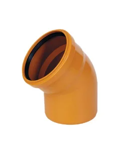 Отвод ПП 110х45гр наружный оранжевый  1 60