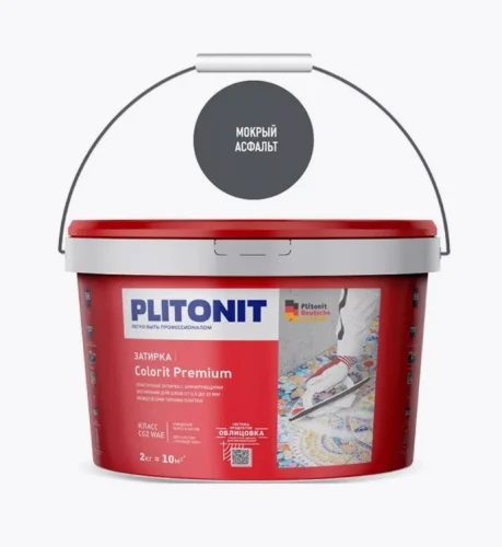 Затирка д швов  Colorit Premium  0.5-13 мм биоцидная мокрый асфальт 2кг 00-00141428 (PLITONIT)  1 6