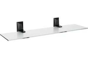 Полка прямоугольная 1-яр Ice black стекло Kleber KLE-ICE034BL