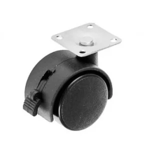 Опора колесная 40мм с пятой со стопором ЧИБИС/SANBERG М0900и черный