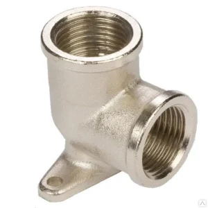 Угольник с креплением 1/2" вн-вн никелир. *10/180 Угольник с креплением 1/2" вн-вн никелир. *10/180