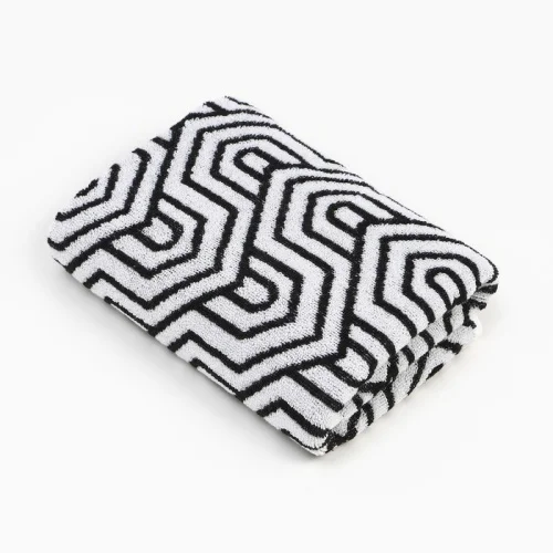 Полотенце махровое Этель  Ornament  чёрный, 50х90 см, 100% хлопок, 420 гр м2 9472221  1