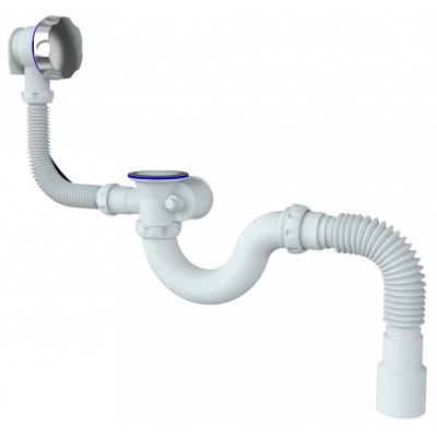 Сифон д ванны с выпуском и переливом 1 1 2 х40 50 S103 (Unicorn)  1 25