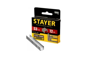 Скобы для степлера 12мм тип 53 A 10 JT21, калибр 23GAуп-1000шт Stayer Professional 3159-12  1