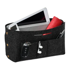 Органайзер для хранения из фетра, 28 13 16,5 см, 6 л, цвет темно-серый  24 6 QWERTY  1