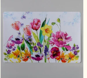 Салфетка на стол Цветы акварель 42х27см ПВХ 2444736