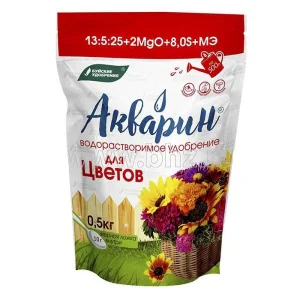 Удобрение Акварин цветочный дой-пак 0,5 кг (БХЗ) Б0587  1