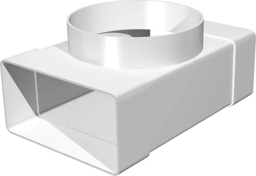 Тройник плоский с фитингом 60х120мм D100мм 612ТФ10П (Era)  20