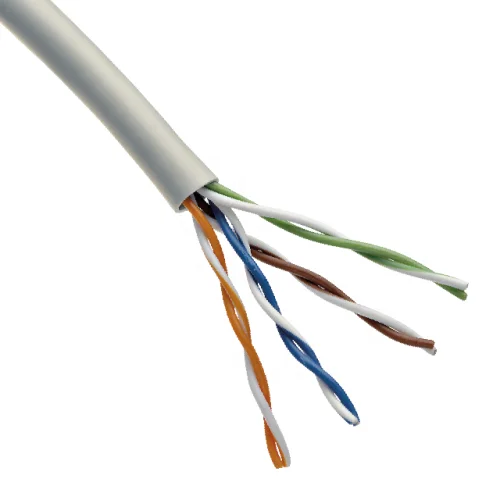 Кабель витая пара U UTP кат.5e 4х2х24AWG solid CU PVC сер.  01-0043  на отрез (Rexant)  305