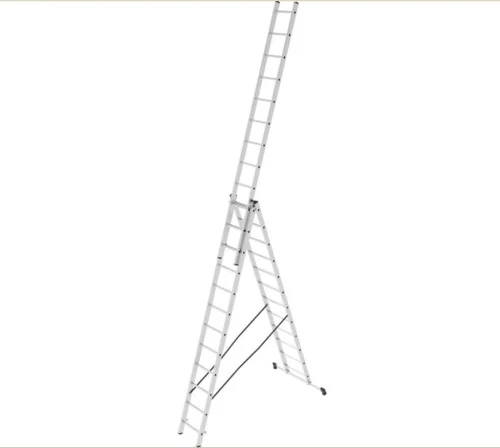 Лестница 12 ступеней 3 секции алюминиевая Новая Высота NV 1230 1230312  1